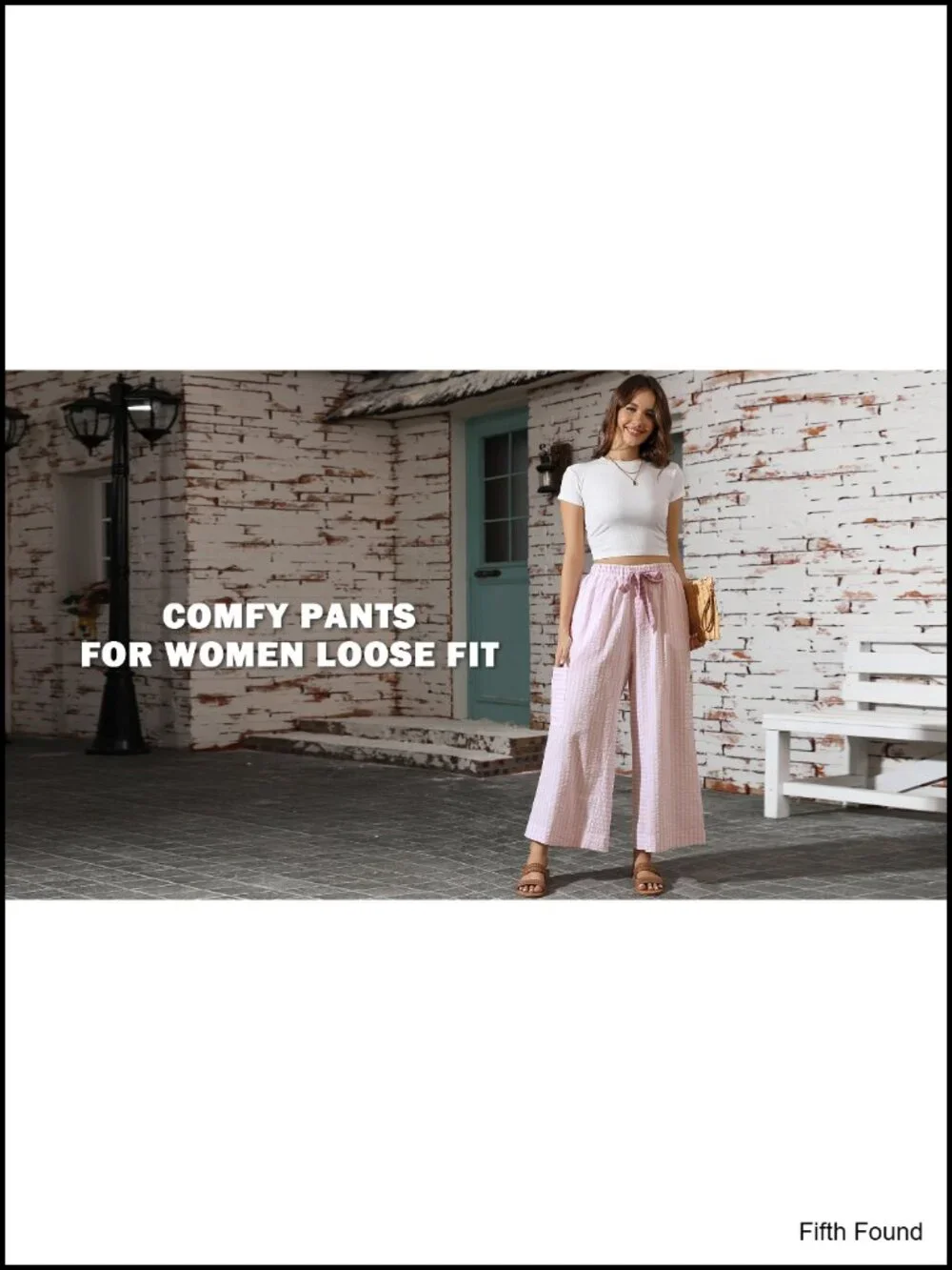 Women's Cotton Blend Wide Leg Palazzo Pants Drawstring Boho Casual Trousers